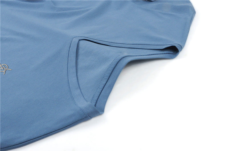 Camiseta Masculina de Algodão Com Gola V