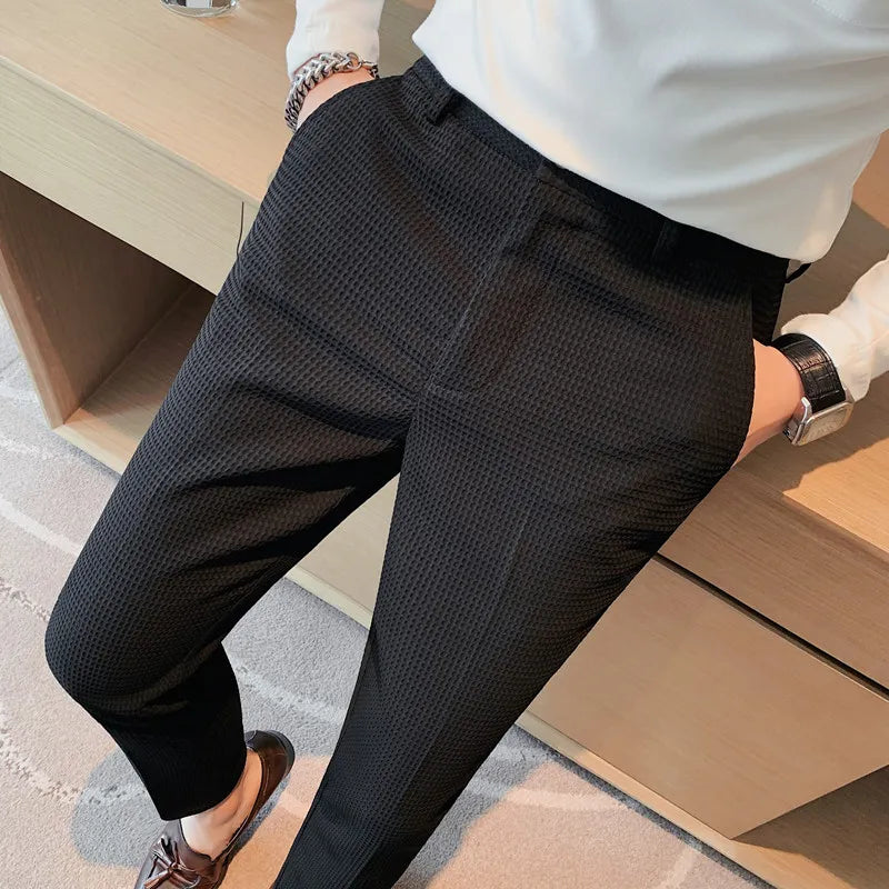Calça Alfaiataria Elegância Waffle