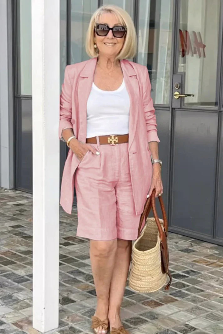 Conjunto Terninho e Short Emma + Bolsa Brinde