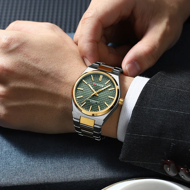 Relógio Masculino Curren Galliano -Dourado