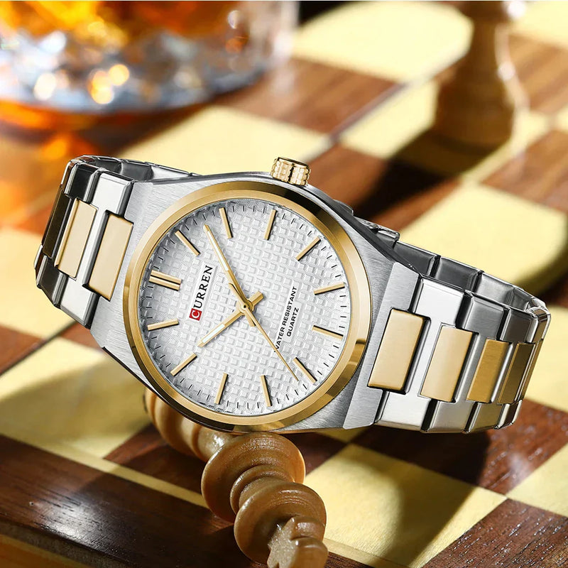 Relógio Masculino Curren Galliano -Dourado