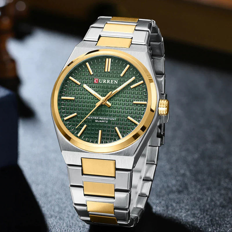 Relógio Masculino Curren Galliano -Dourado