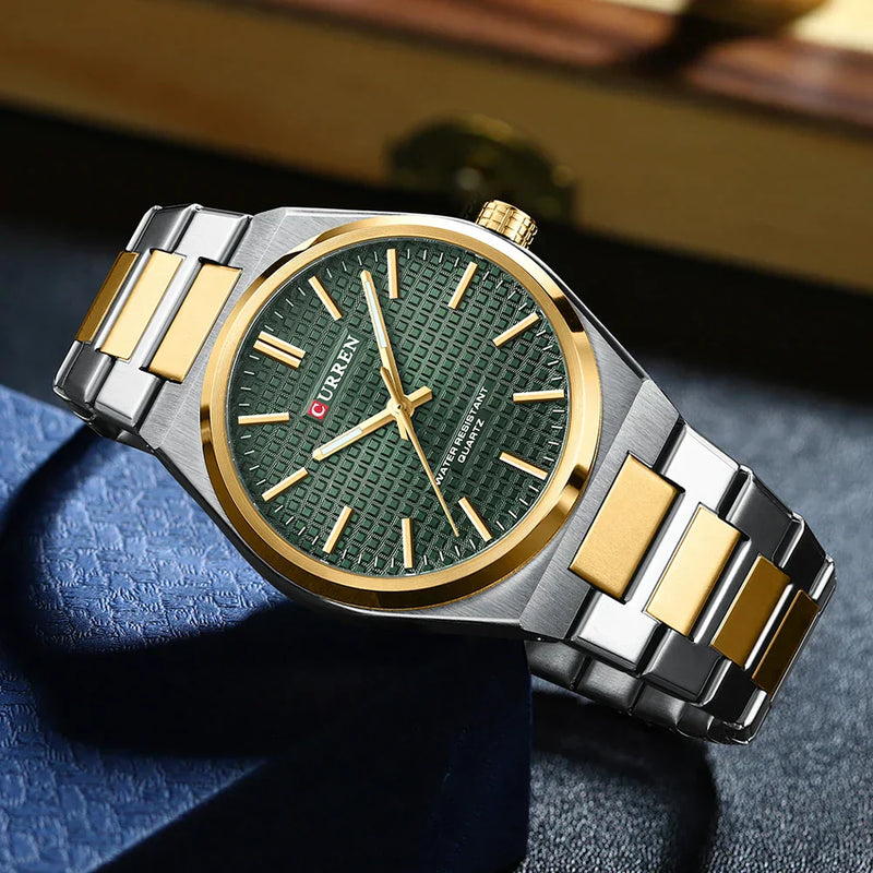 Relógio Masculino Curren Galliano -Dourado